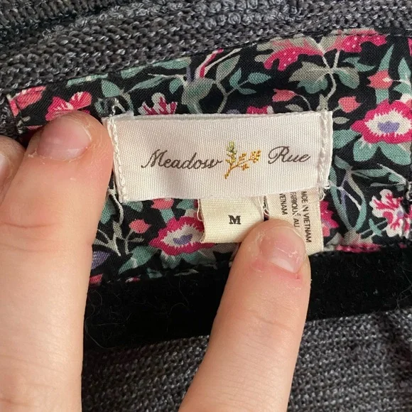 Meadow Rue | Medium Purple/Dark Grey‎ Detailed Lacey Top - Picture 3 of 6